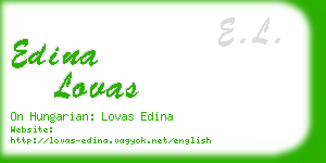 edina lovas business card